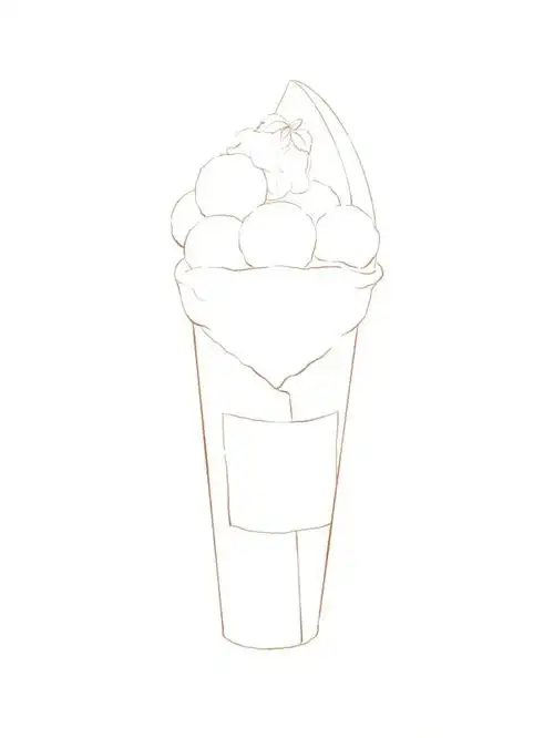 ipad手绘水彩西瓜可丽饼