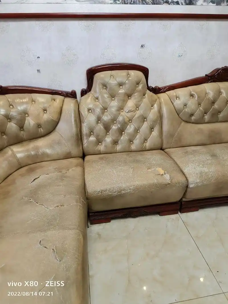 皮沙发换皮完工效果#同城优先推荐 #沙发翻新换皮 #同城发现 - 抖音