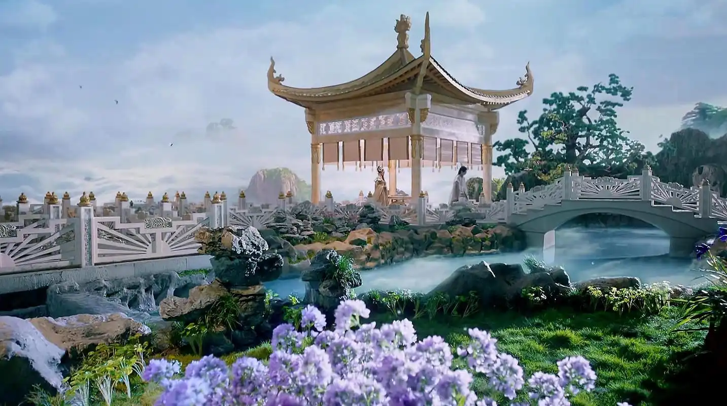 仙侠剧《香蜜沉沉烬如霜》:天宫夜色绚丽如画 宛若梦中仙境