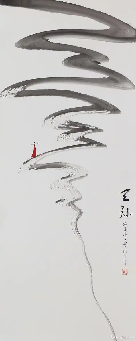 禅意山水画 极简禅意山水画