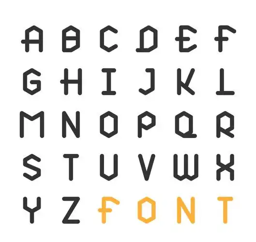 创意黑色字母艺术字矢量图_矢量字体_懒人图库