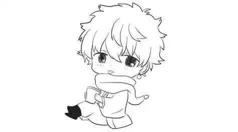 图解q版动漫人物男生简笔画简单易学的q版鹿晗简笔画画法教程的简单