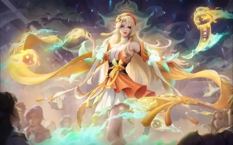 王者荣耀貂蝉幻灵魅影星元皮肤,流云霜糖高清2k海报壁纸,2560x1600