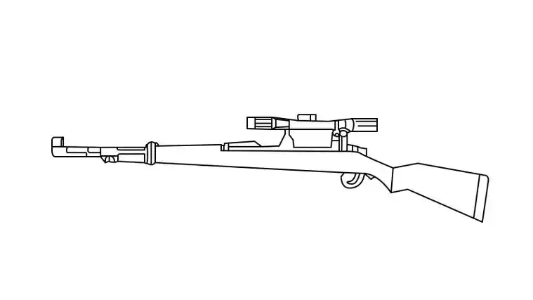 绝地求生98k简笔画