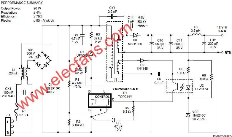 185-265vdc输入,60w多路输出电源电路共同成长8882015-09-26