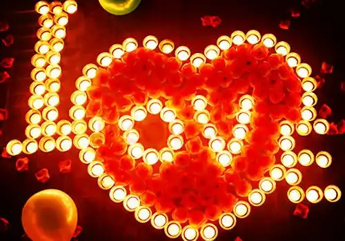 520意境表白蜡烛图片_我爱你一直不变