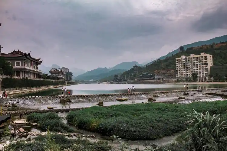 温州乐清芙蓉镇黄金溪风光