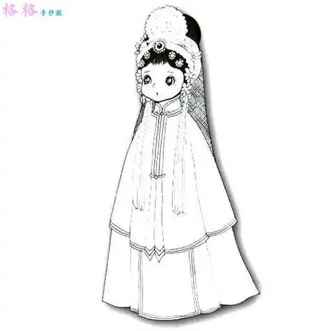 戏曲人物青衣简笔画素材教你画戏曲人物花旦简笔画戏曲人物简笔画可爱