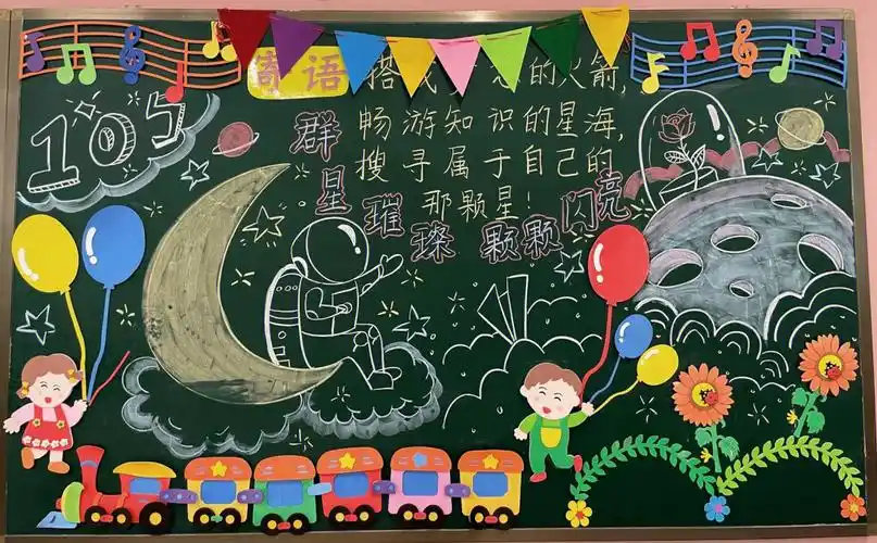 教室黑板报星辰班黑板报班级特色