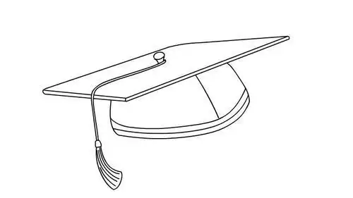 硕士帽的简笔画