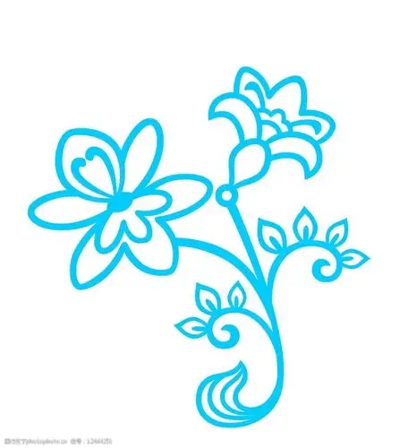 矢量 极简 花朵图案 印花      童装 背景底纹 底纹边框 设计 cdr