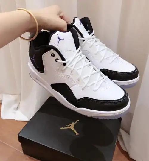 air 乔23 courtside aj2312 简版aj3 小闪电 小藤原浩 气垫运动鞋 黑