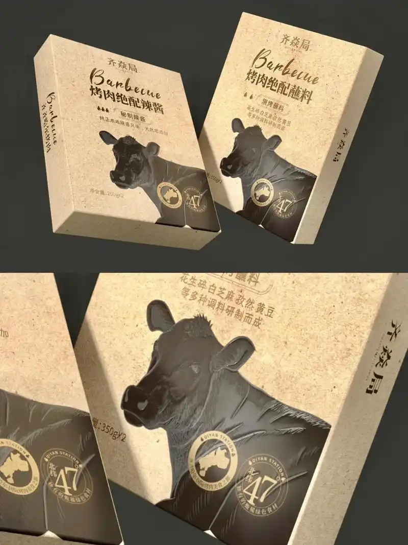 原创设计|牛肉包装设计黑金礼盒包装90.