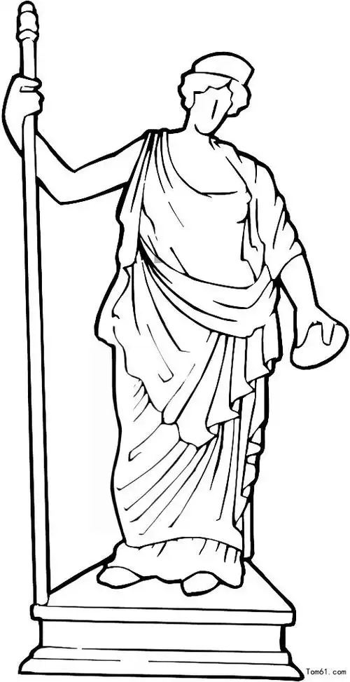 雕像简笔画 人物雕像简笔画