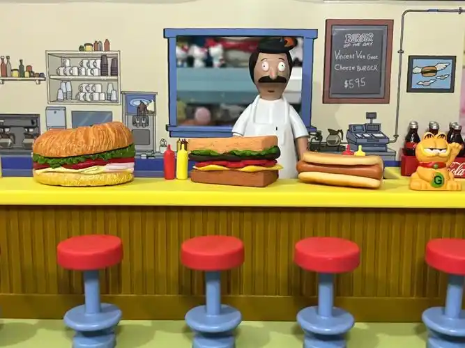 开心汉堡店92场景模型搭配食玩简直绝绝子92930004外包装有