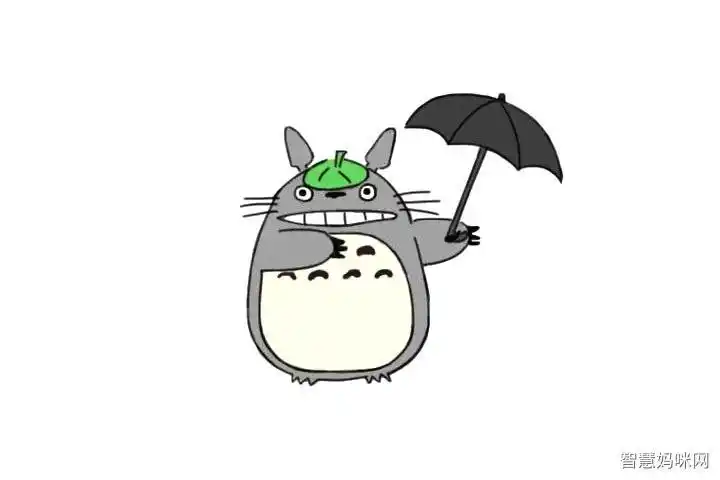 卡通龙猫简笔画教程