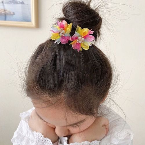 militu女童丸子头盘发器头花小女孩不伤发头饰懒人编发神器发圈儿童