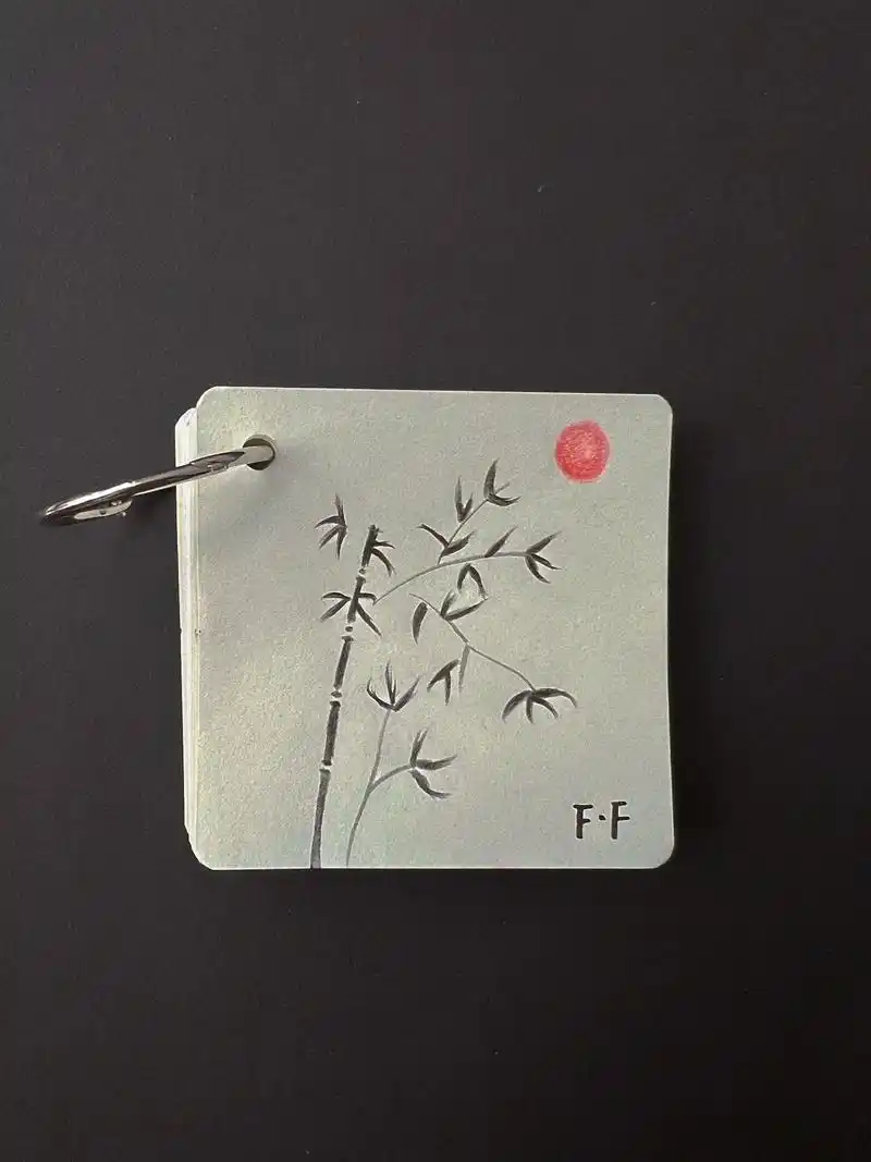 竹林日落#画画#简笔画#日常 - 抖音