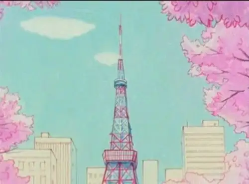 『美少女战士r』中的东京塔场景,看来日本人真的很喜欢把东京塔元素