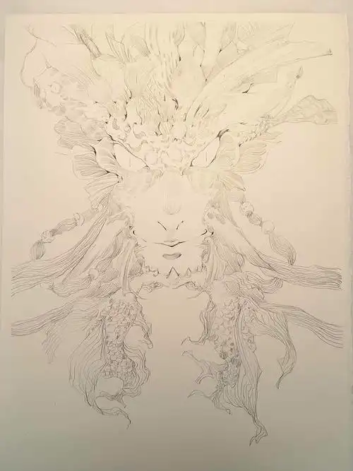 水神共工的水彩上色步骤|插画|概念设定|妥妥toto_原创作品-站酷zcool