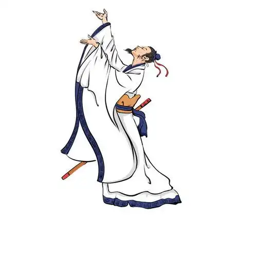 对酒当歌手绘插画风格历史人物肖像古人屈原李白图片免抠素材