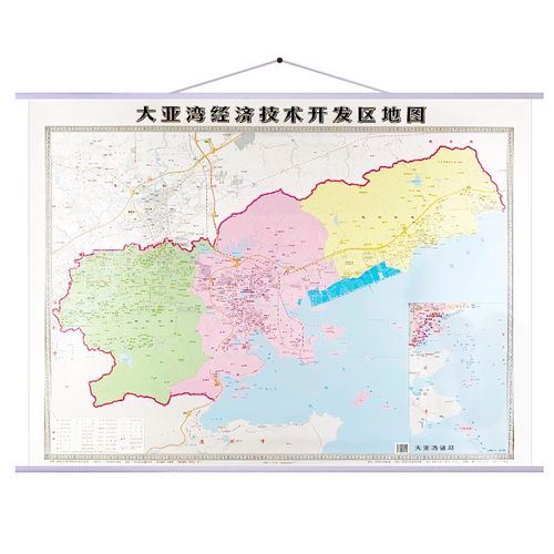 广东省大亚湾地图 约1.2*0.9米 政区交通图