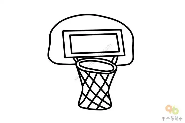 投篮框简笔画