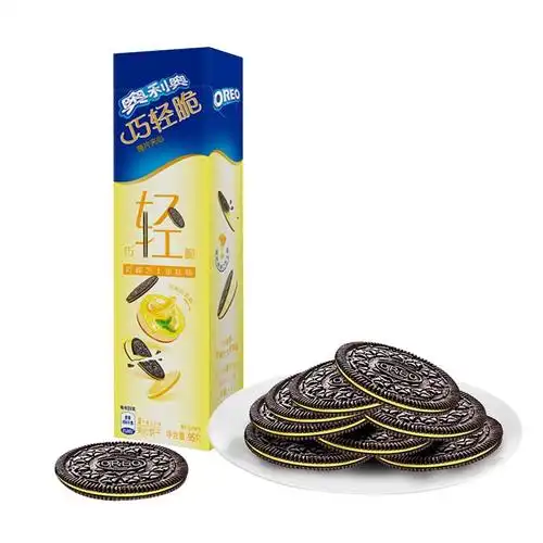 oreo 奥利奥 巧轻脆 夹心饼干 柠檬芝士蛋糕味 95g
