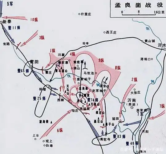 孟良崮战役示意图