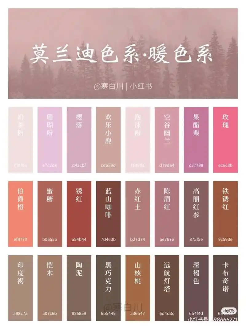 经典莫兰迪色暖色系之第二弹#色彩搭配 #莫兰迪色系 #高级感 - 抖音