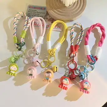 萌系铃铛卡通玩偶挂坠手机壳挂饰相机挂件钥匙挂绳学生妹手机通用