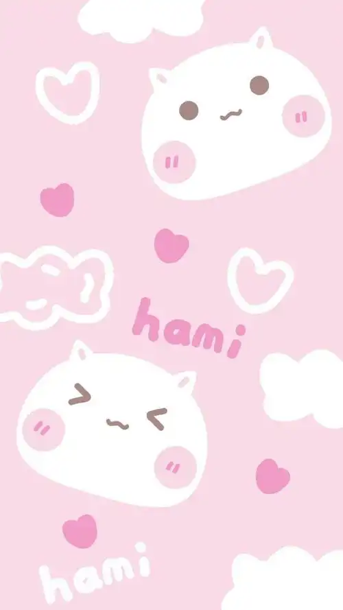 少女心可爱卡通哈咪猫手机壁纸