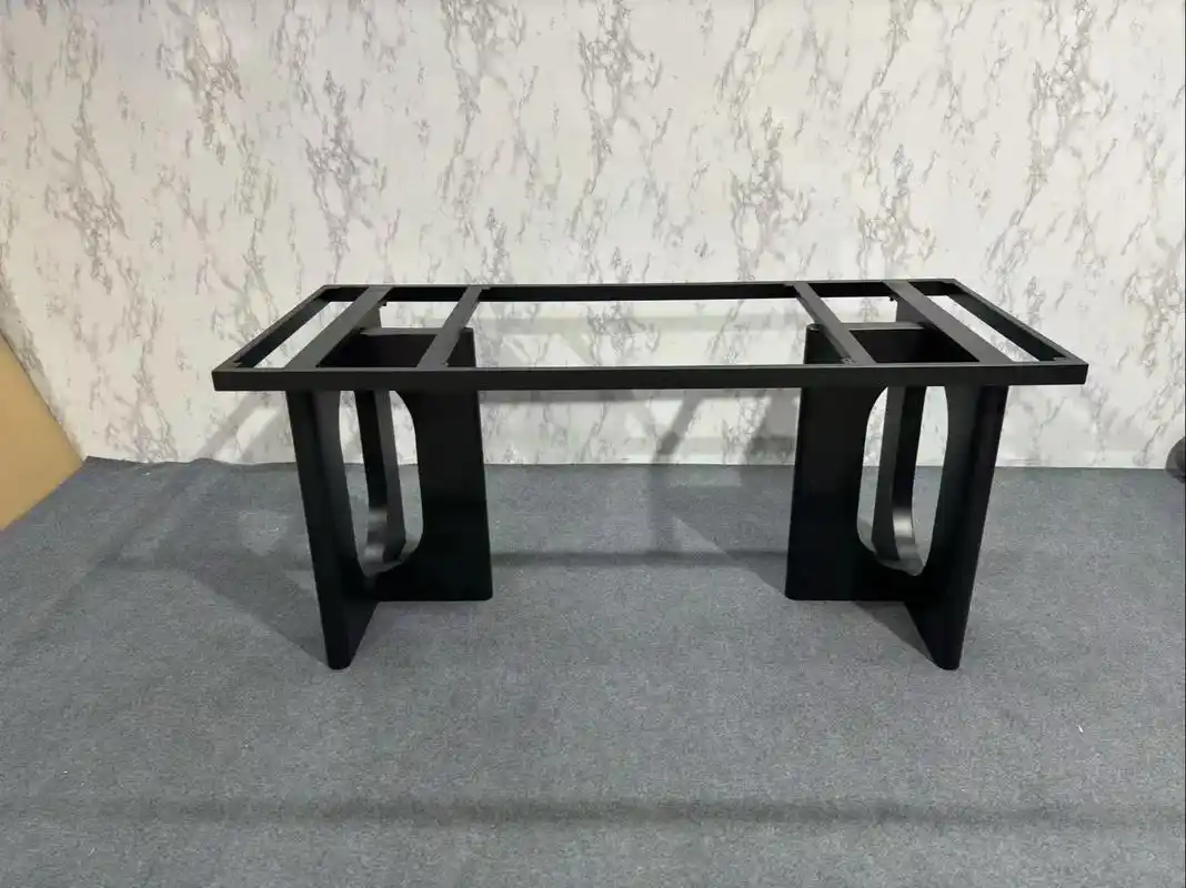 复古实木桌桌腿支架岩板奢石餐桌底座桌脚茶桌书桌桌面支撑桌脚架