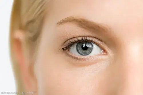 美女蓝眼睛特写图片