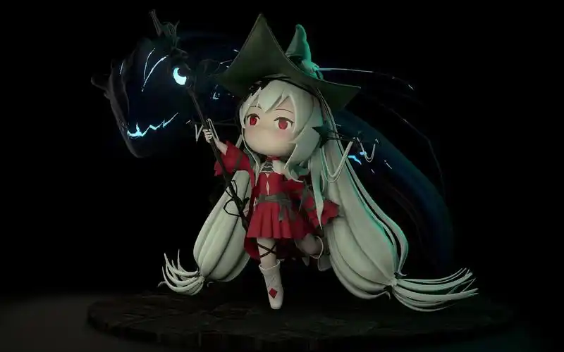 q版浊心斯卡蒂建模