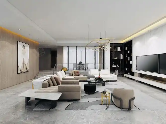 泰晤士小镇 现代轻奢轻奢装修效果图_300~500㎡独栋别墅装修价格费用