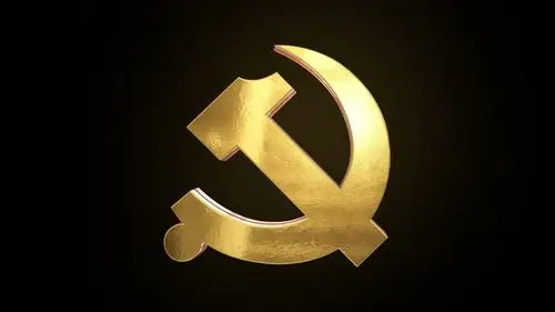 金属质感党徽循环展示_1920x1080_高清视频素材下载(编号:2662129)