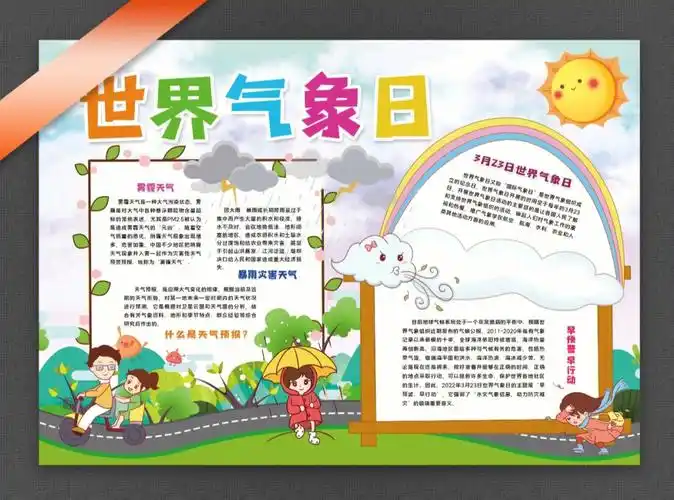 世界气象日手抄报地理科普小报手抄报