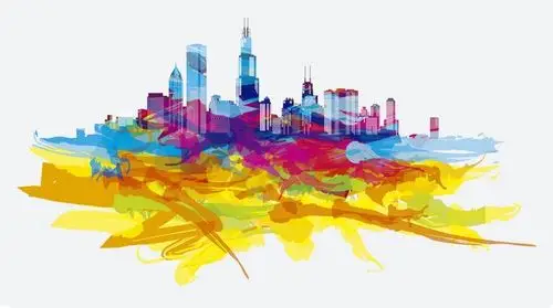 素材推荐——手绘彩色城市地标合集