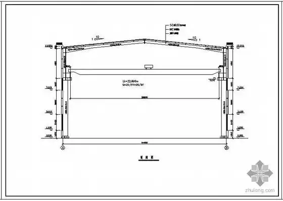 某2×25米跨钢结构厂房图纸