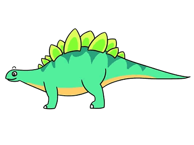 恐龙简笔画剑龙的画法图片