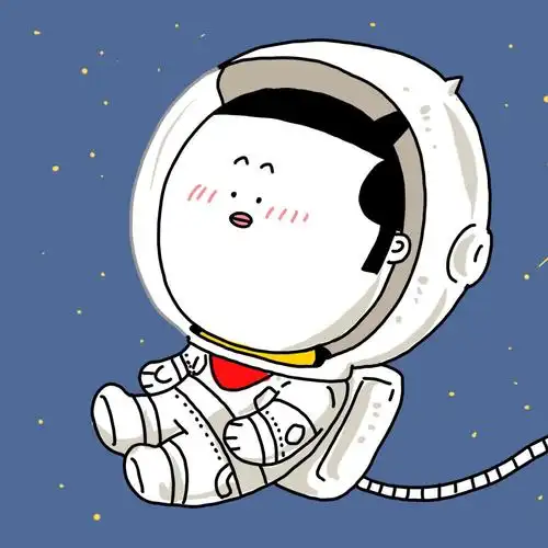 卡通 宇航员情头cr可爱卡通情侣头像