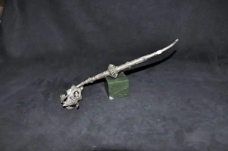 清银累丝蝴蝶纹鸦片烟枪