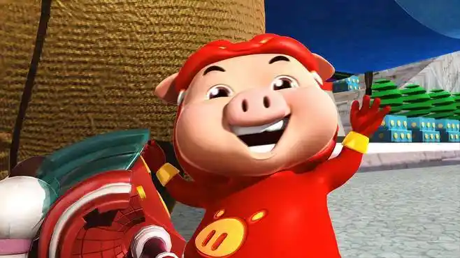 猪积木:野狼君去追猪猪侠,撞上老奶奶还骂她,结果被揍飞了-母婴亲子