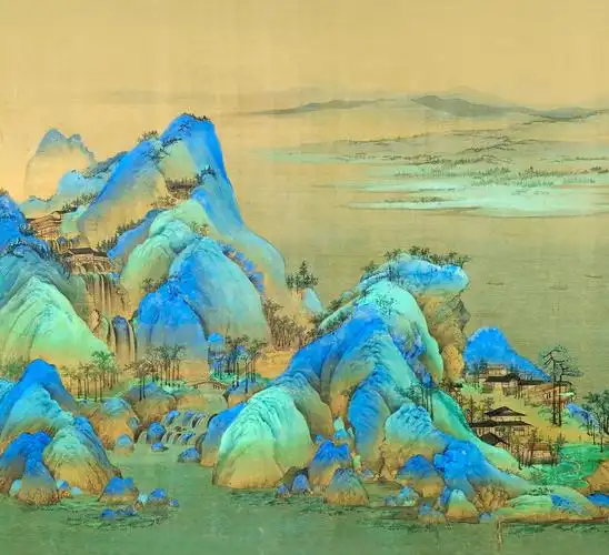 在月影外包覆盖上油画上的景致,实用的同时更添艺术气息 《千里江山图