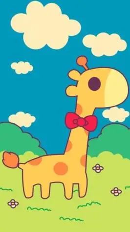 可爱卡通情侣头像壁纸长颈鹿