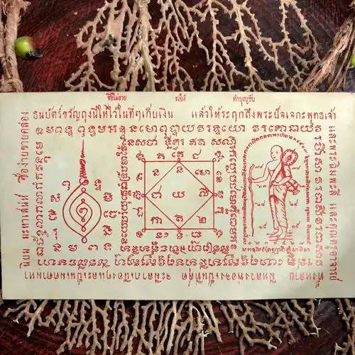 舍玛商贸龙婆钟招财符纸招财招人缘带比赛证书正品包邮泰国佛牌