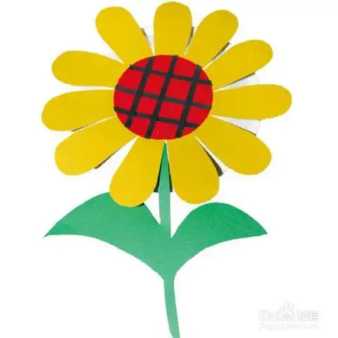 向日葵叶子剪纸