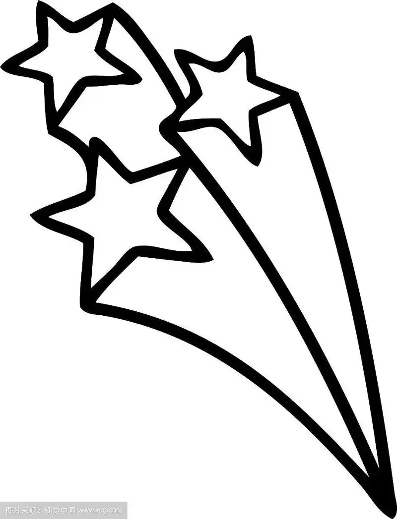 线画卡通流星