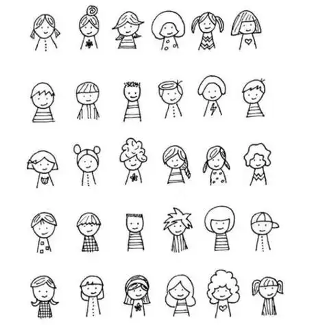 可爱打架小人简笔画画法步骤教程又简单又好看的小人简笔画原创教程